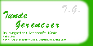 tunde gerencser business card